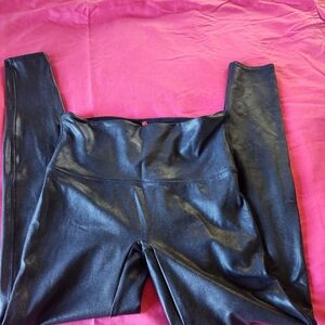 Spanx Faux Leather Black Leggings
